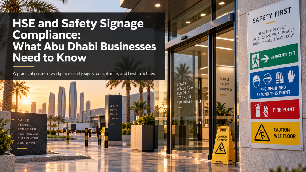 HSE and Safety Signage Compliance: What Abu Dhabi Businesses Need to Know