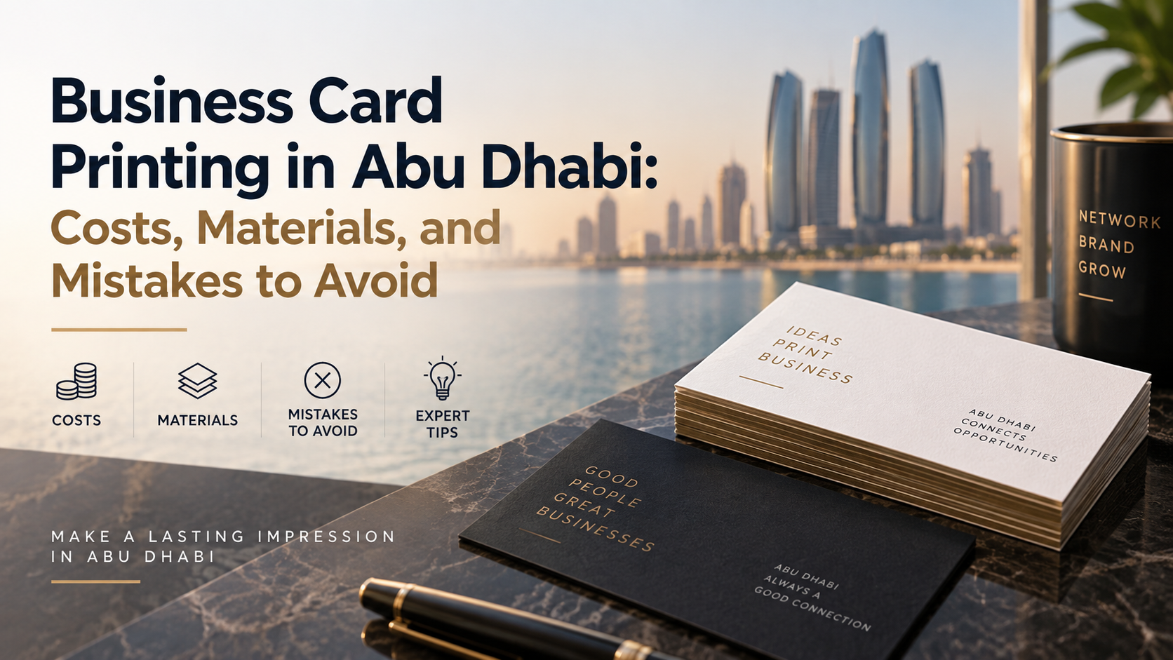 Business Card Printing in Abu Dhabi: Costs, Materials, and Mistakes to Avoid